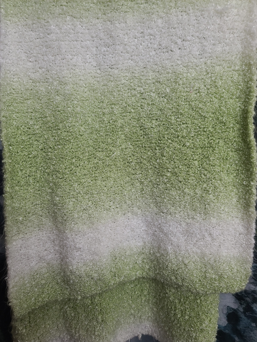 Cozy Green and Cream Scarf